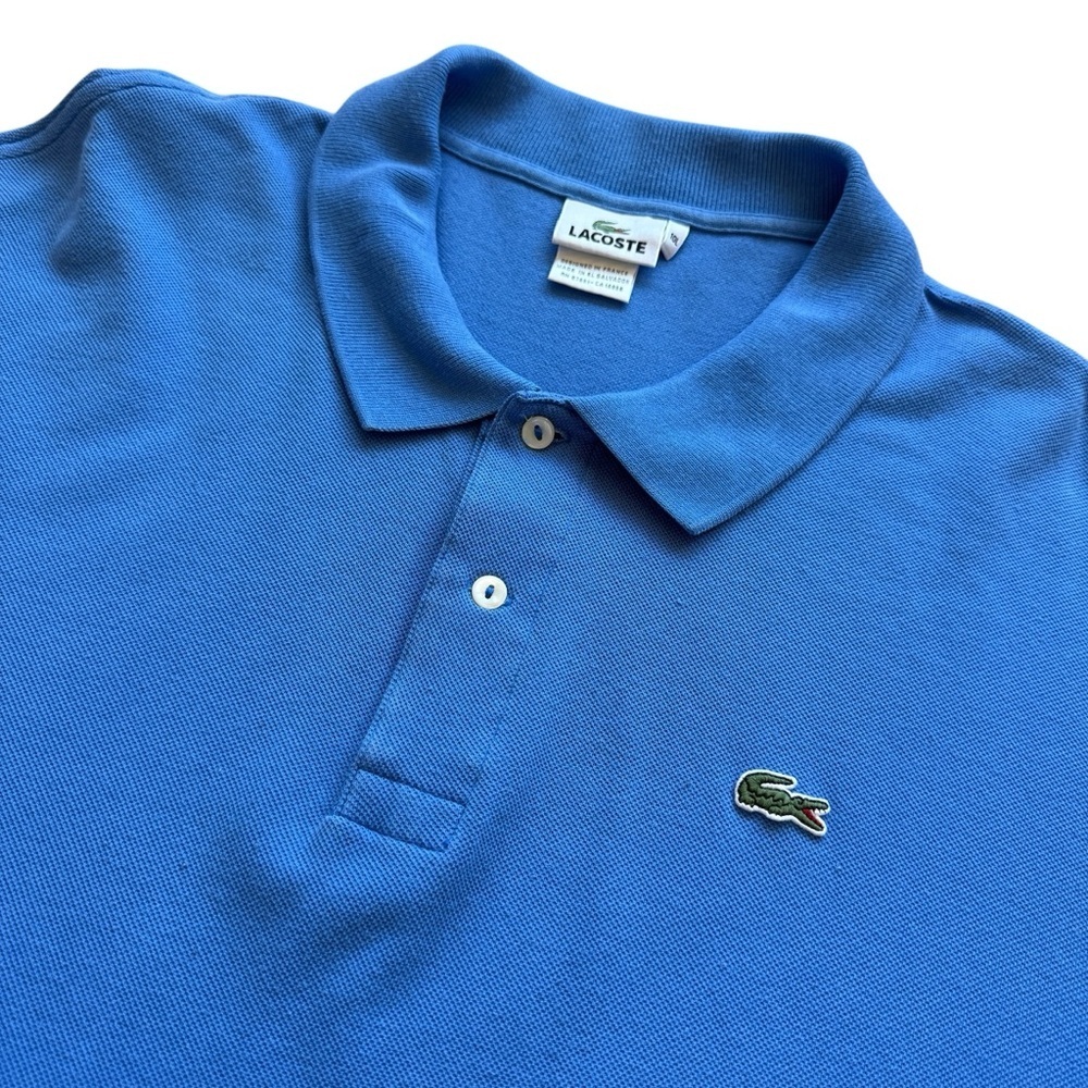 Lacoste Polo Shirt Mens 5XL Blue Classic Pique Short Sleeve Crocodile Logo